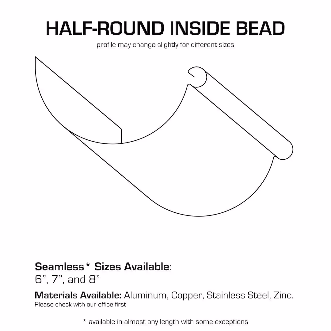 half-round inside bead gutter